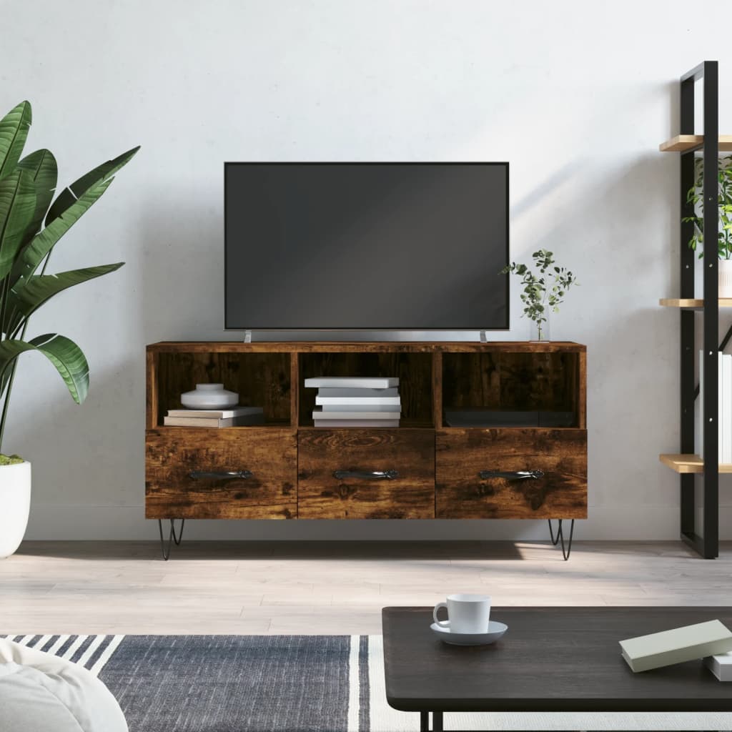 TV-Schrank Räuchereiche 102x36x50 cm Holzwerkstoff