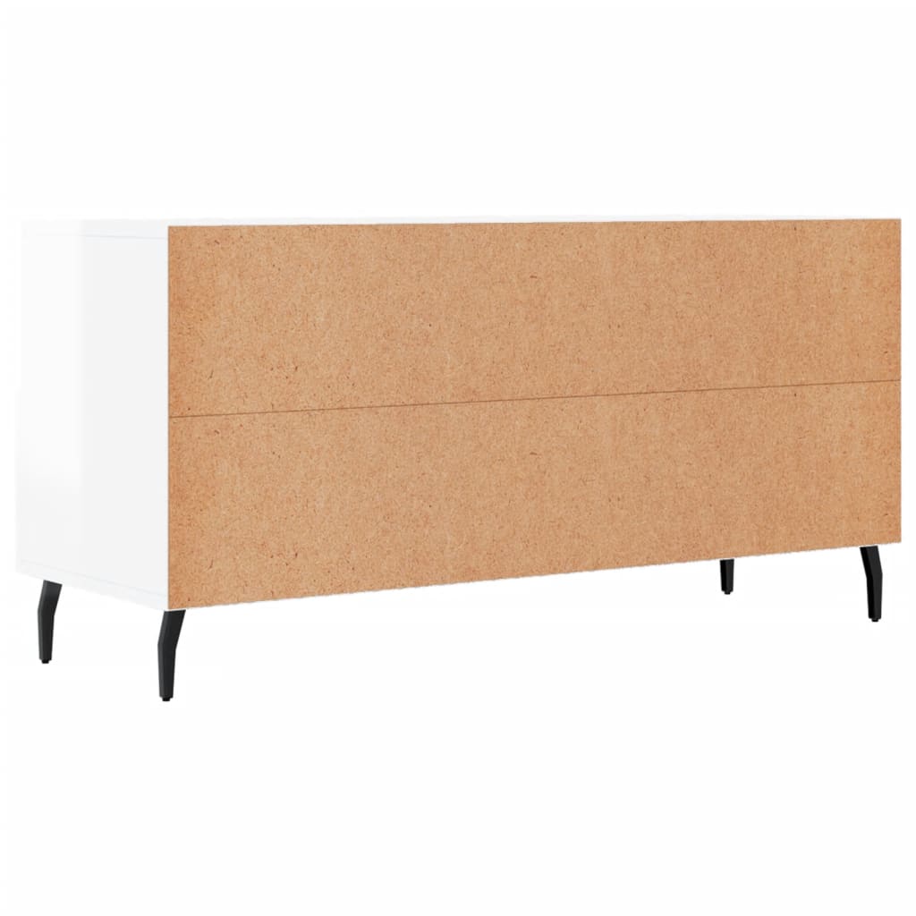 TV-Schrank Hochglanz-Weiß 102x36x50 cm Holzwerkstoff