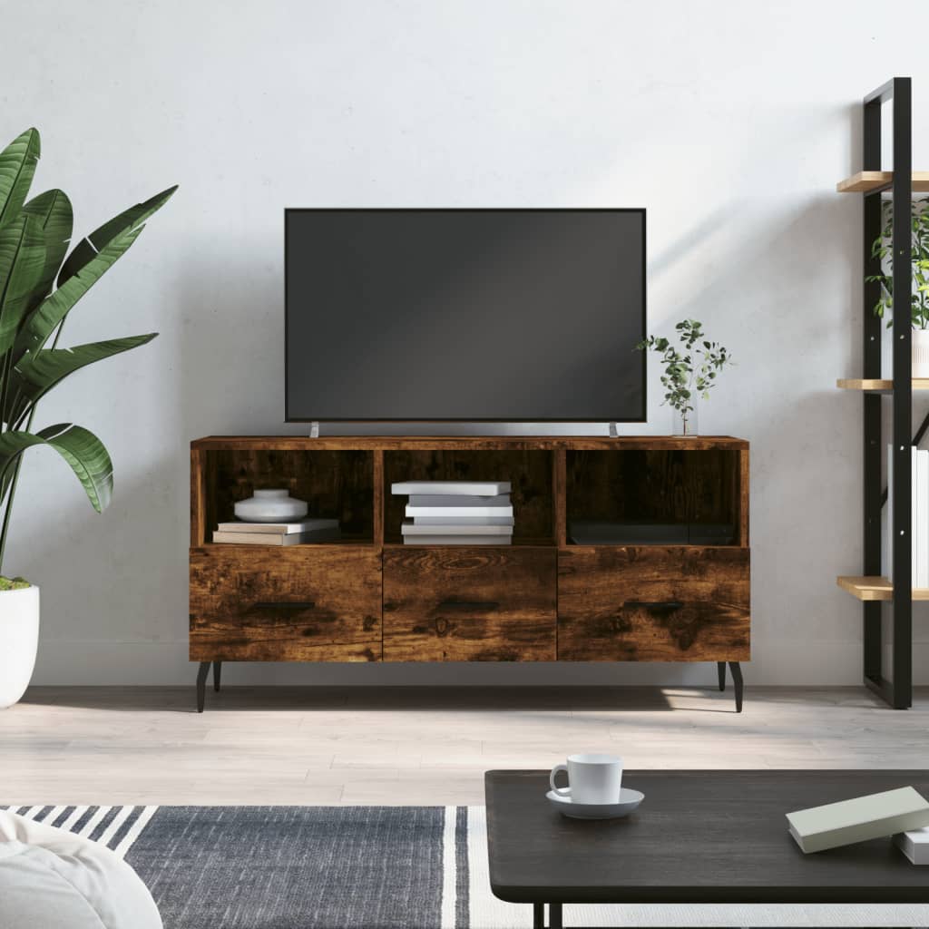 TV-Schrank Räuchereiche 102x36x50 cm Holzwerkstoff