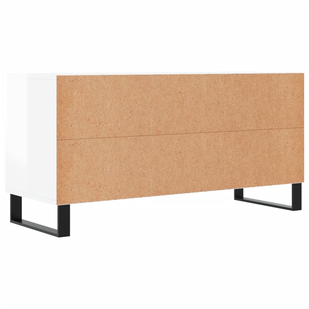 TV-Schrank Hochglanz-Weiß 102x36x50 cm Holzwerkstoff