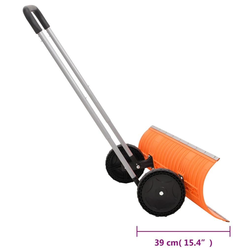 Schneeschieber mit Teleskopgriff Orange 96 cm Stahl