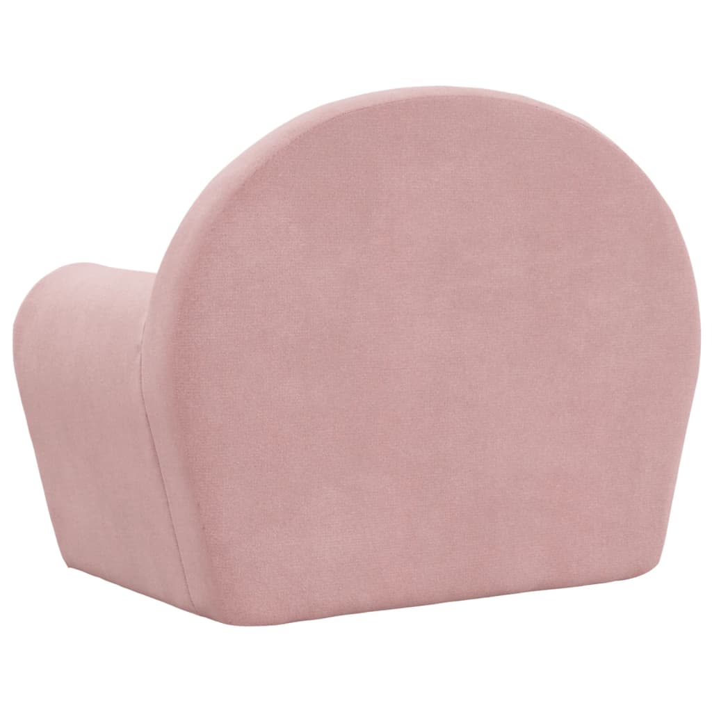 Kindersofa Rosa Weich Plüsch