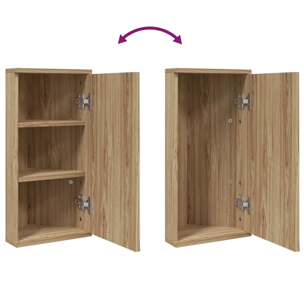 Eck-Spiegelschrank Eichen-Optik 30x24x60 cm