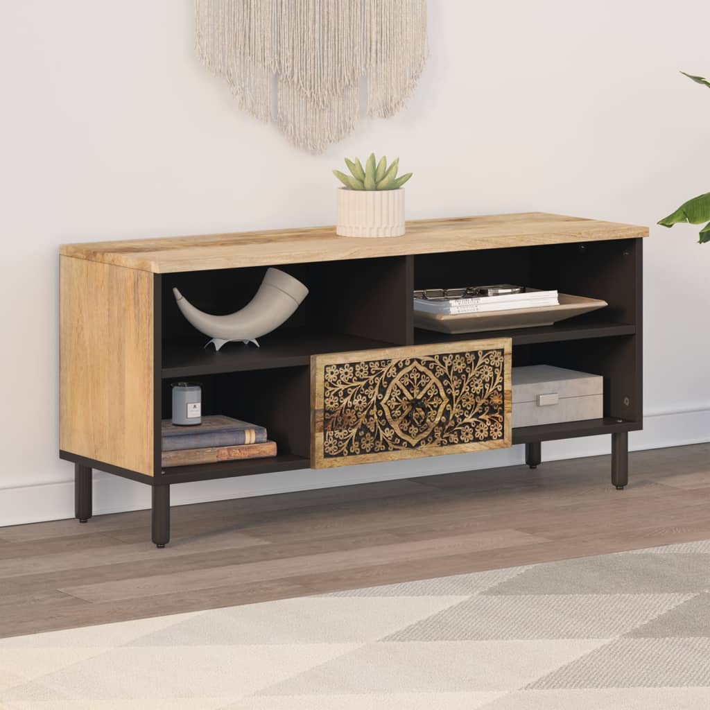 TV-Schrank 100x33x46 cm Massivholz Mango