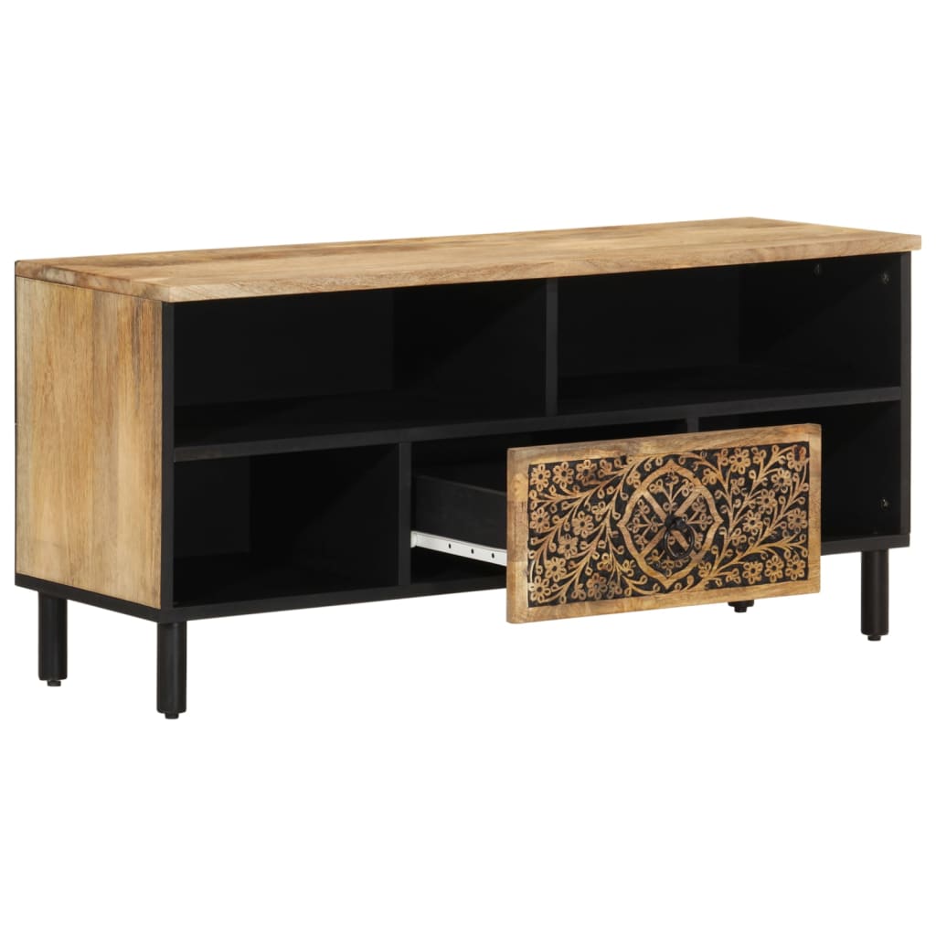 TV-Schrank 100x33x46 cm Massivholz Mango