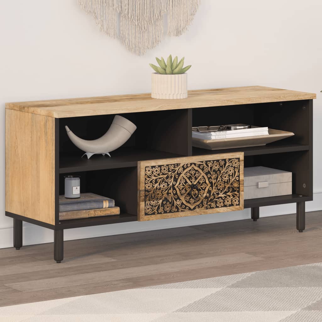 TV-Schrank 100x33x46 cm Massivholz Mango