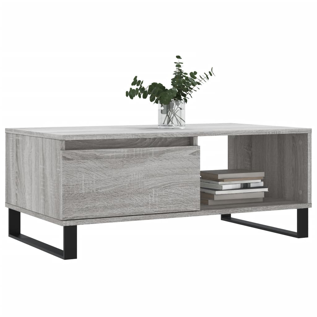 Couchtisch Grau Sonoma 90x50x36,5 cm Holzwerkstoff