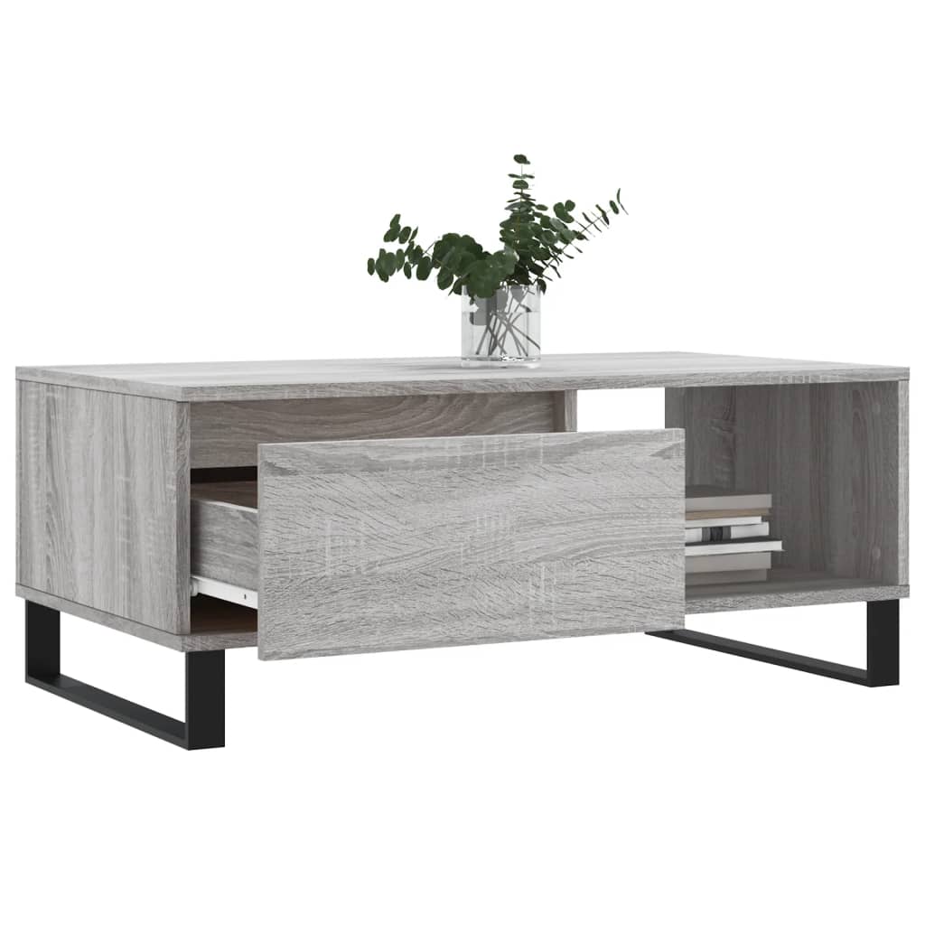 Couchtisch Grau Sonoma 90x50x36,5 cm Holzwerkstoff