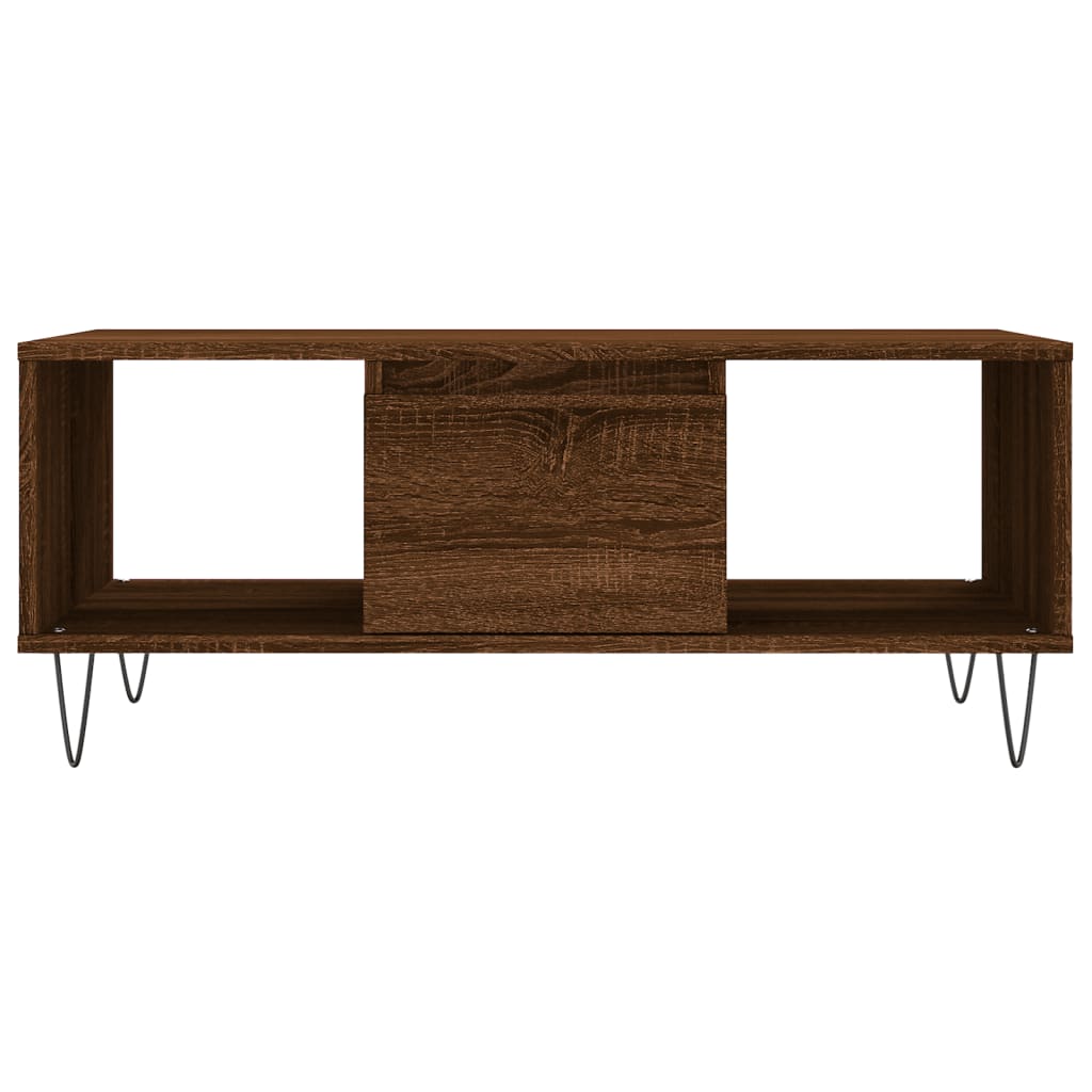 Couchtisch Braun Eichen-Optik 90x50x36,5 cm Holzwerkstoff