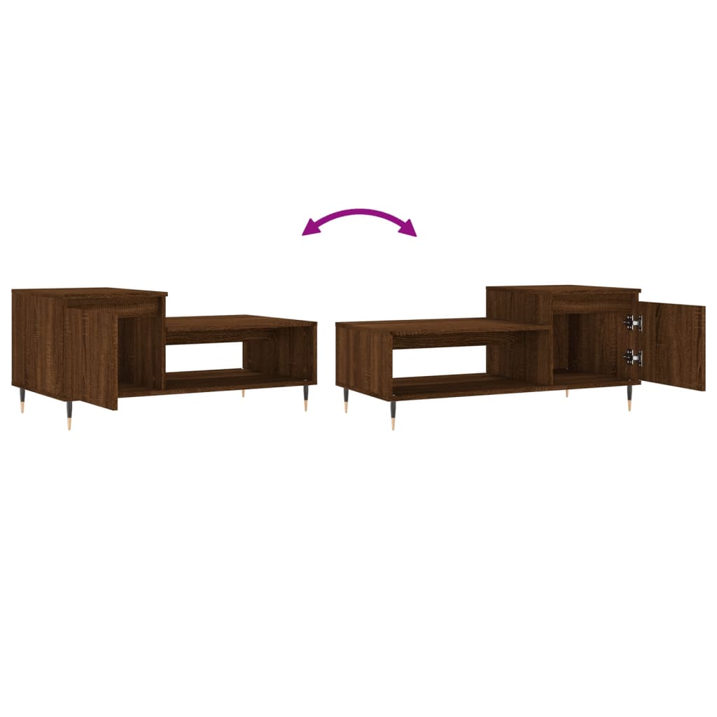 Couchtisch Braun Eichen-Optik 100x50x45 cm Holzwerkstoff