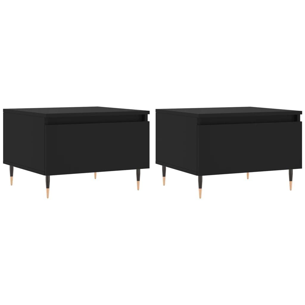 Couchtische 2 Stk. Schwarz 50x46x35 cm Holzwerkstoff