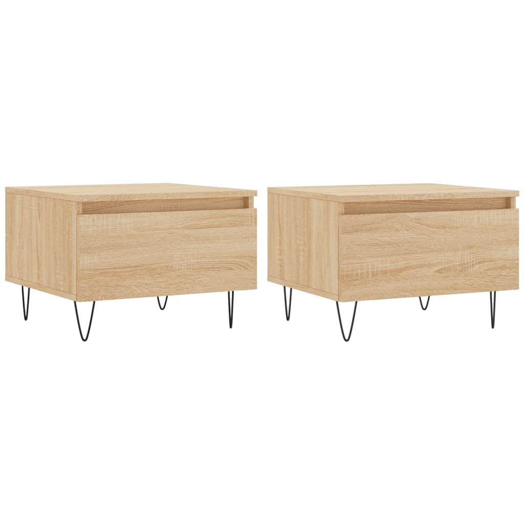 Couchtische 2 Stk. Sonoma-Eiche 50x46x35 cm Holzwerkstoff