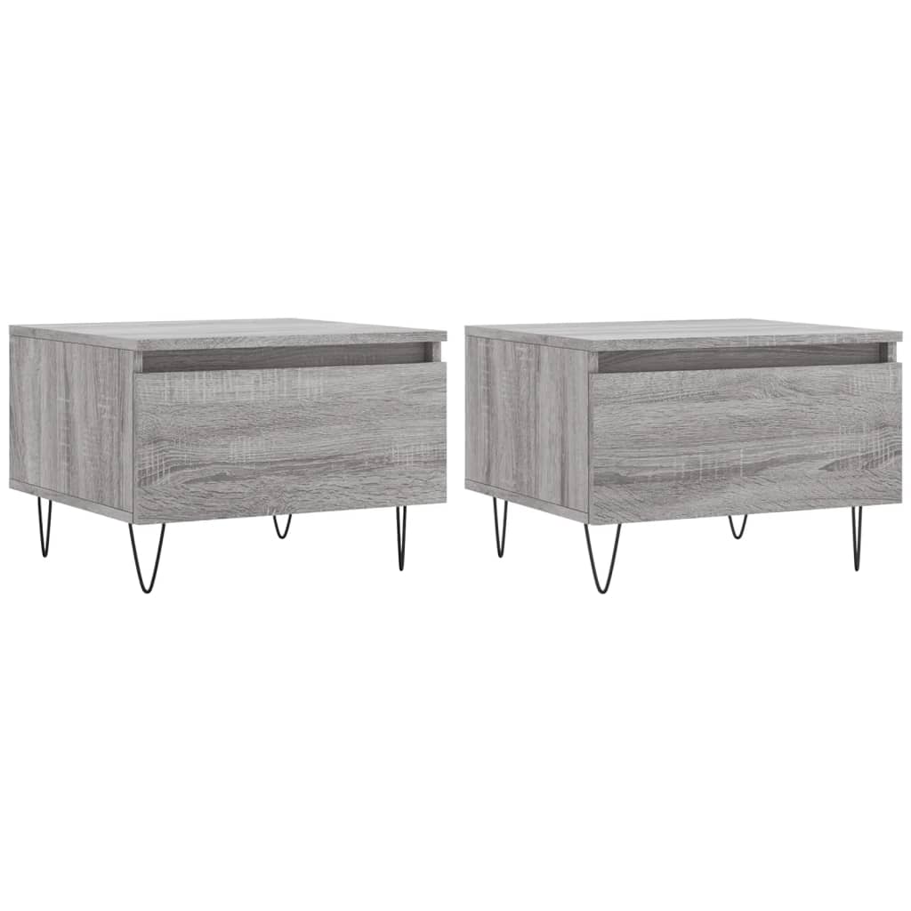 Couchtische 2 Stk. Grau Sonoma 50x46x35 cm Holzwerkstoff