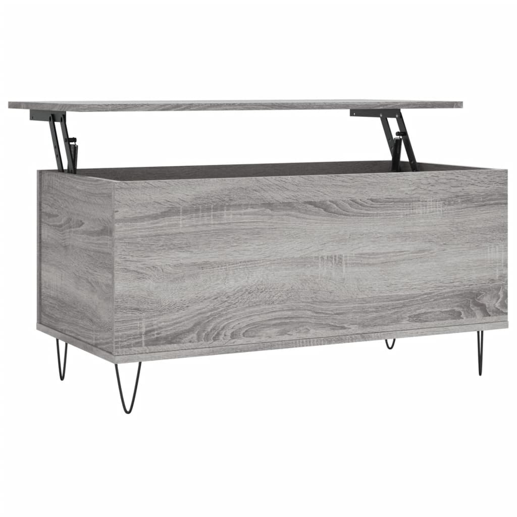 Couchtisch Grau Sonoma 90x44,5x45 cm Holzwerkstoff