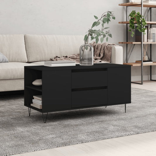 Couchtisch Schwarz 102x44,5x50 cm Holzwerkstoff