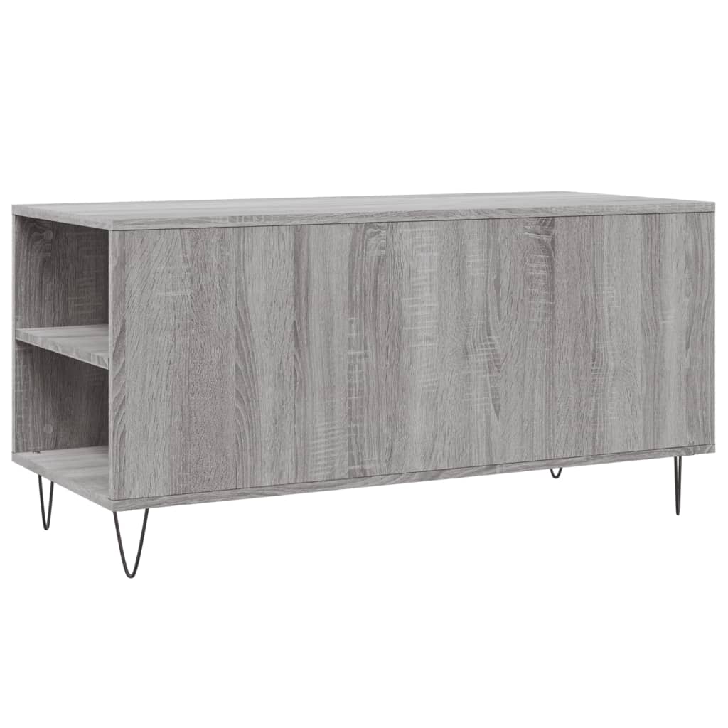 Couchtisch Grau Sonoma 102x44,5x50 cm Holzwerkstoff