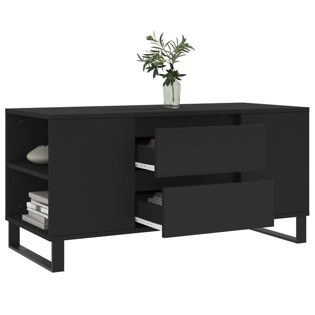 Couchtisch Schwarz 102x44,5x50 cm Holzwerkstoff