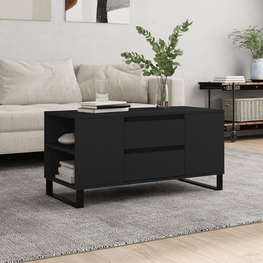 Couchtisch Schwarz 102x44,5x50 cm Holzwerkstoff