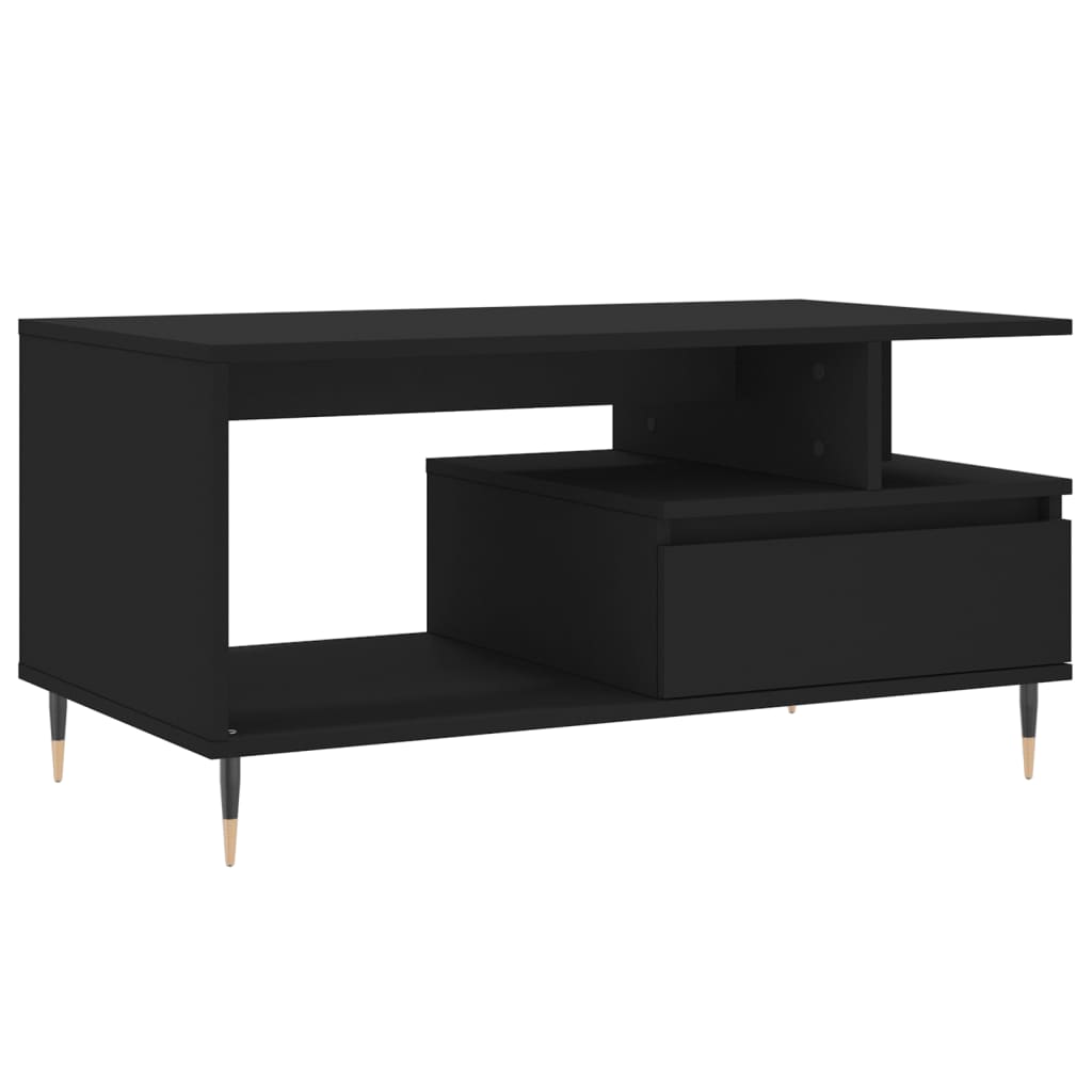 Couchtisch Schwarz 90x49x45 cm Holzwerkstoff