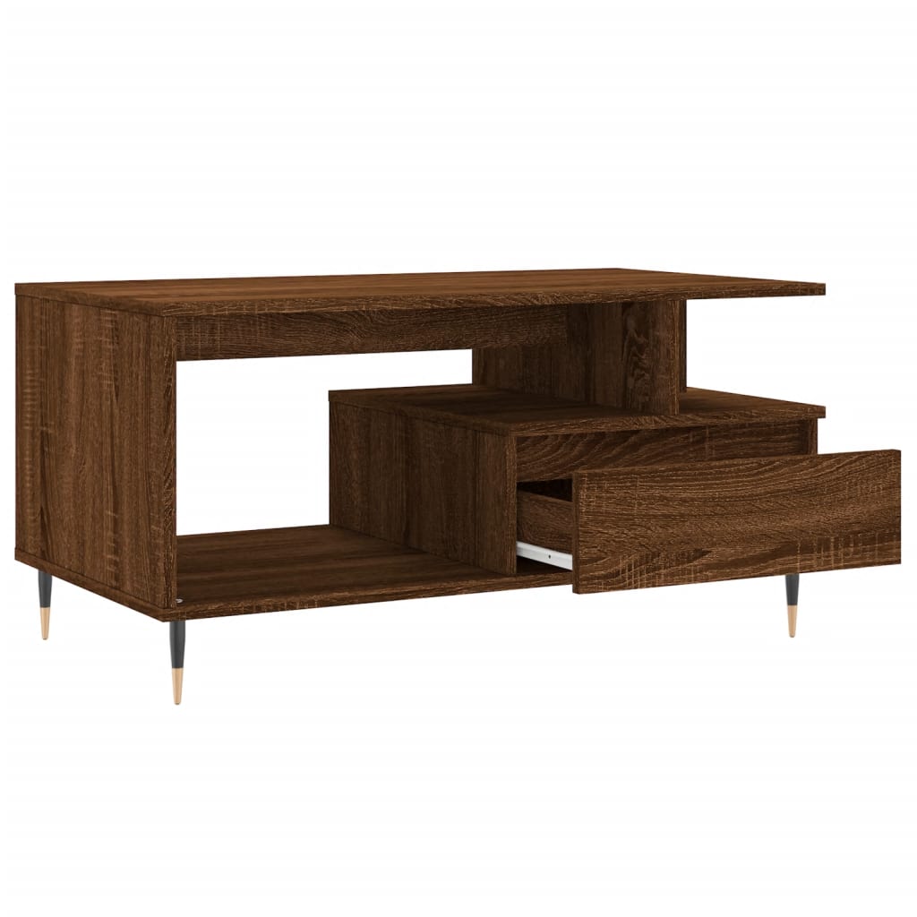 Couchtisch Braun Eichen-Optik 90x49x45 cm Holzwerkstoff