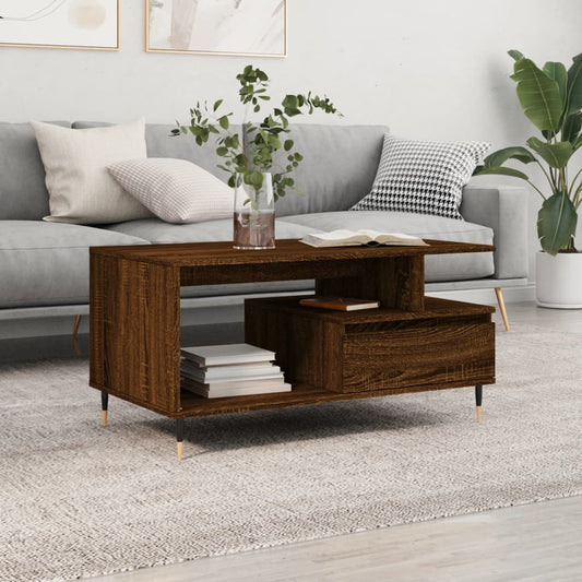 Couchtisch Braun Eichen-Optik 90x49x45 cm Holzwerkstoff