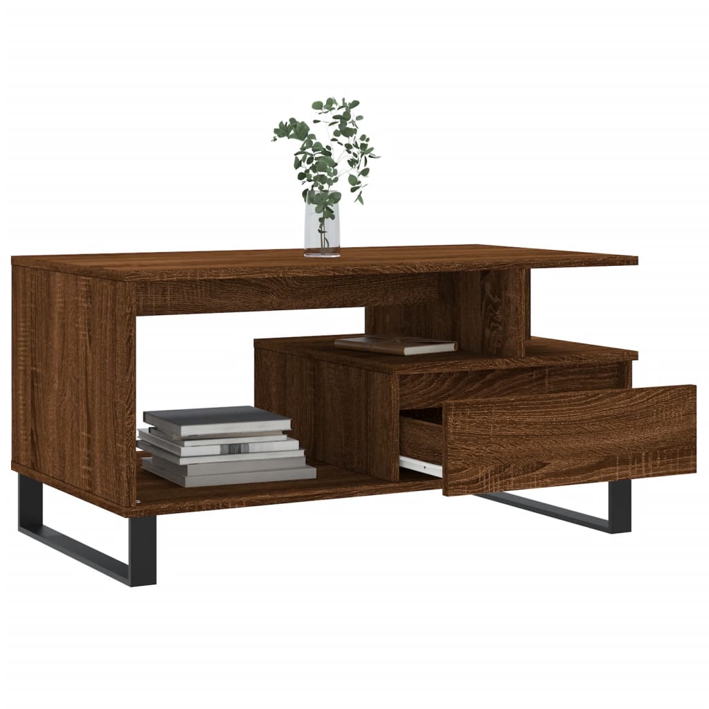 Couchtisch Braun Eichen-Optik 90x49x45 cm Holzwerkstoff