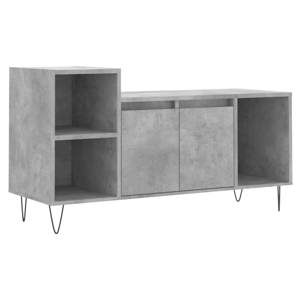 TV-Schrank Betongrau 100x35x55 cm Holzwerkstoff