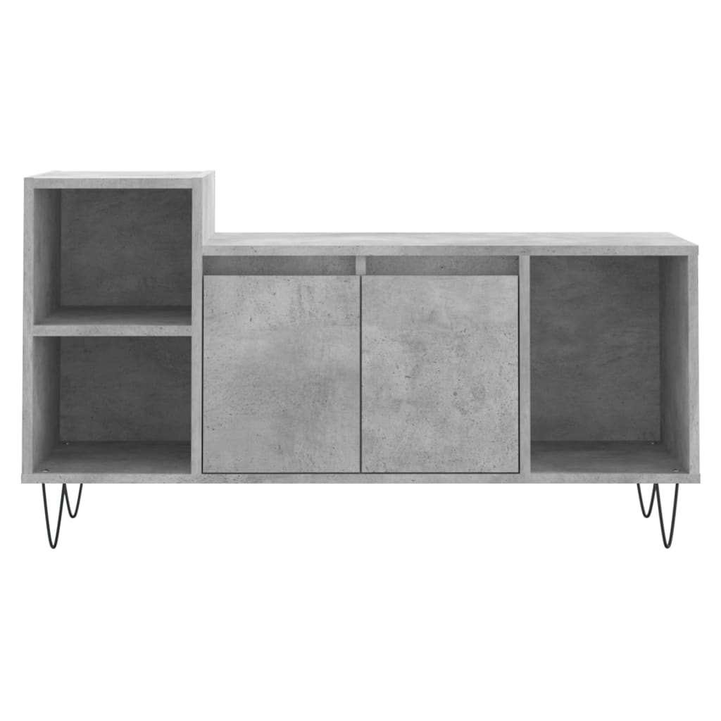 TV-Schrank Betongrau 100x35x55 cm Holzwerkstoff