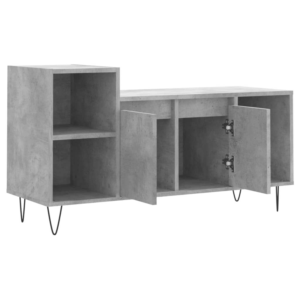 TV-Schrank Betongrau 100x35x55 cm Holzwerkstoff