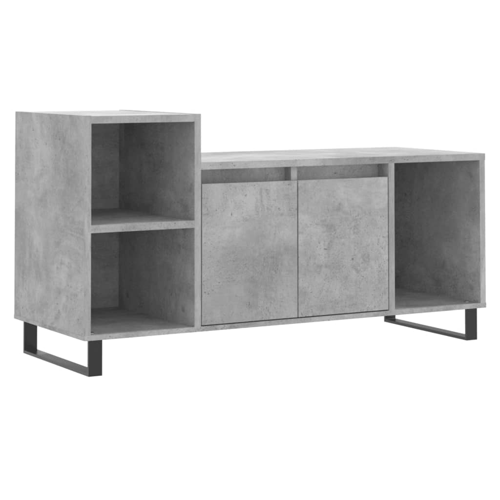 TV-Schrank Betongrau 100x35x55 cm Holzwerkstoff