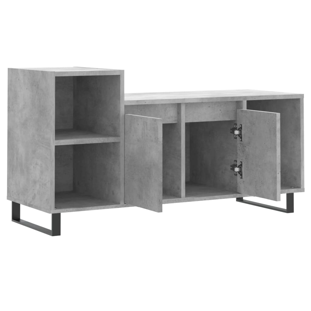 TV-Schrank Betongrau 100x35x55 cm Holzwerkstoff