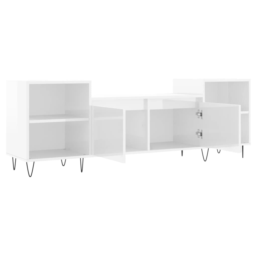 TV-Schrank Hochglanz-Weiß 160x35x55 cm Holzwerkstoff