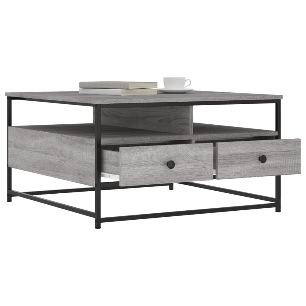 Couchtisch Grau Sonoma 80x80x45 cm Holzwerkstoff