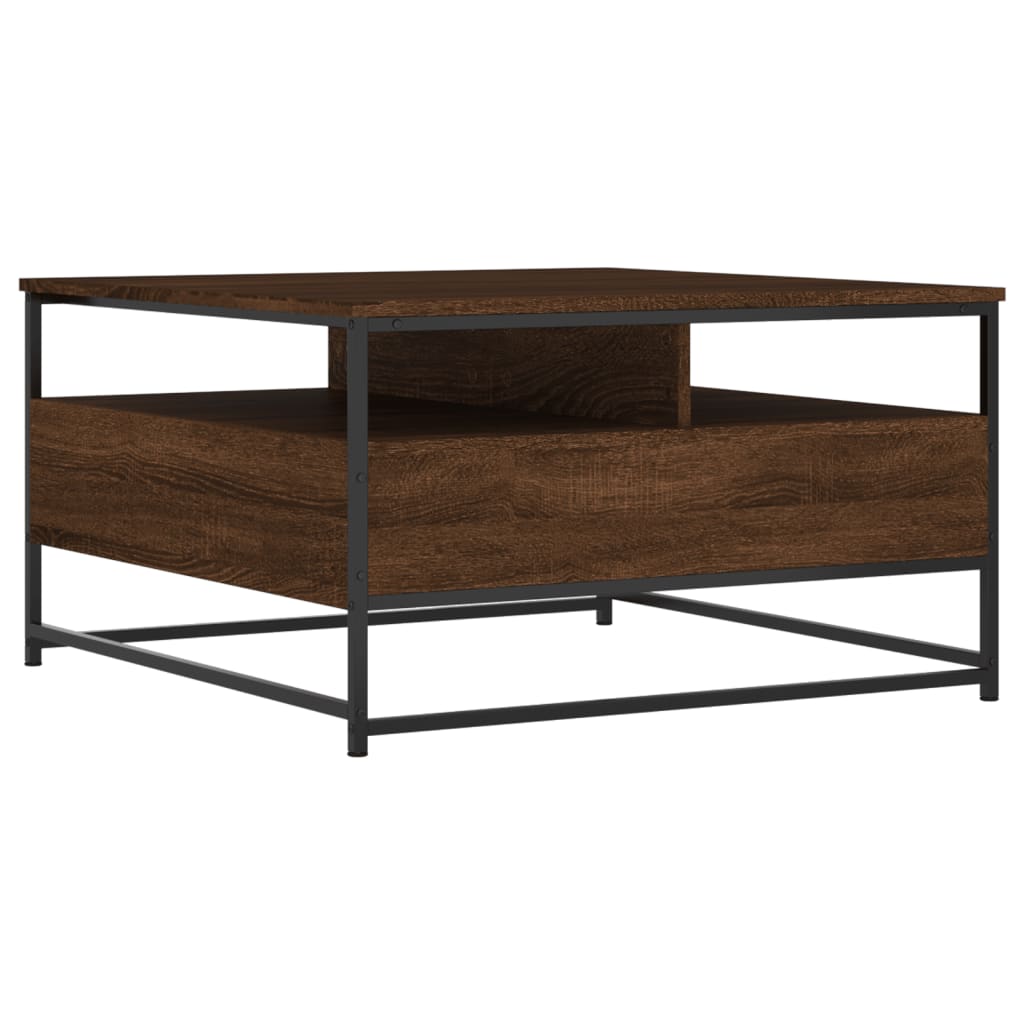 Couchtisch Braun Eichen-Optik 80x80x45 cm Holzwerkstoff