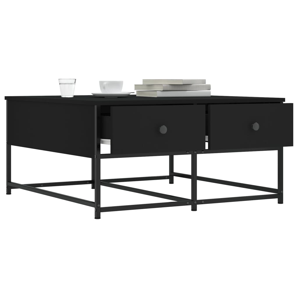 Couchtisch Schwarz 80x80x40 cm Holzwerkstoff