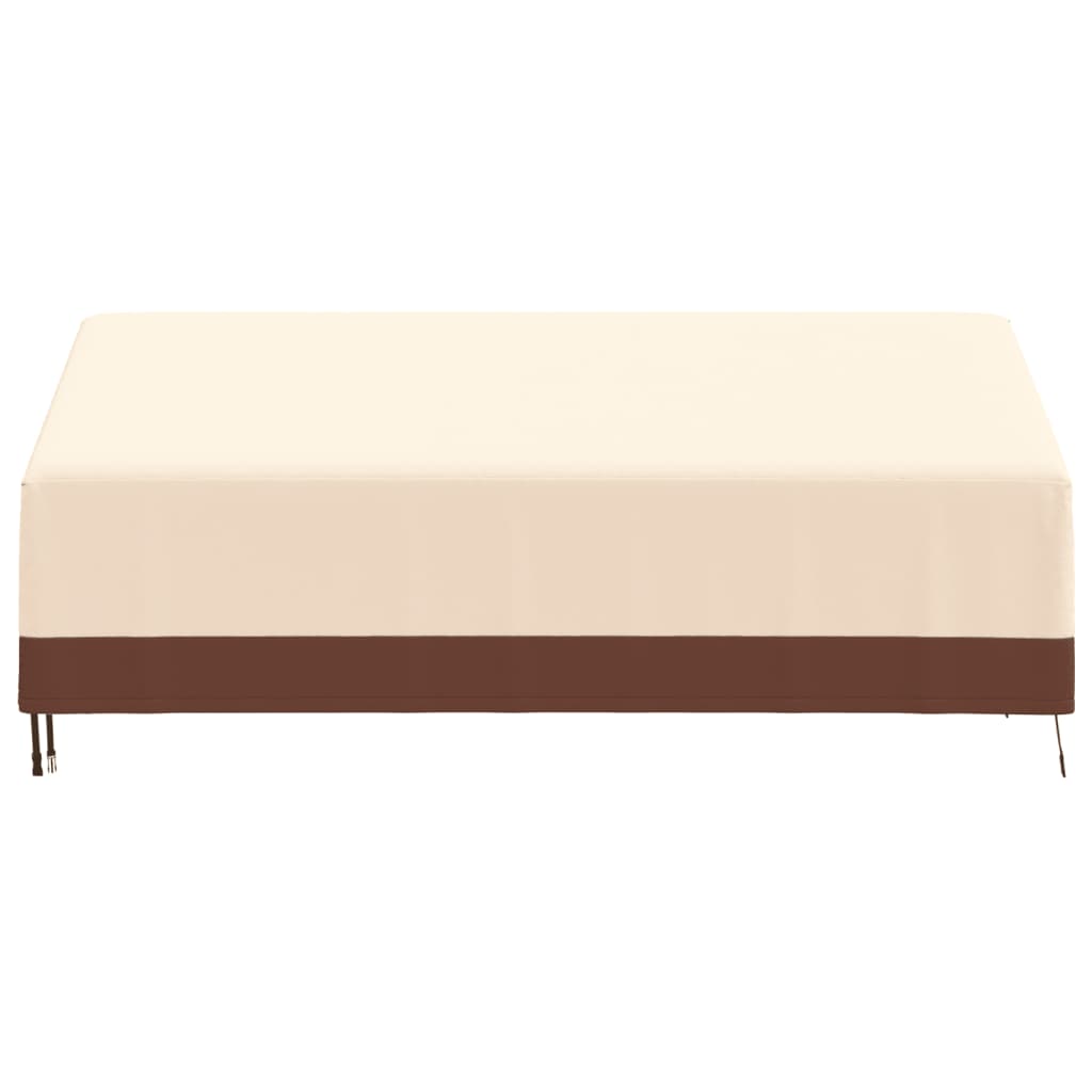 Abdeckung für 3-Sitzer-Bank Beige 204x86x48/73 cm 600D Oxford