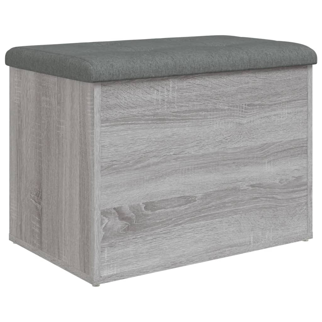 Sitzbank mit Stauraum Grau Sonoma 62x42x45 cm Holzwerkstoff