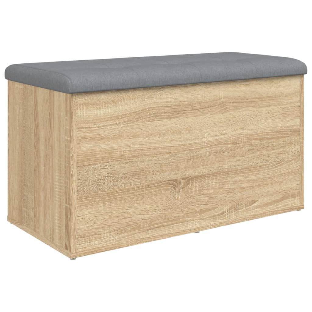 Sitzbank mit Stauraum Sonoma-Eiche 82x42x45 cm Holzwerkstoff