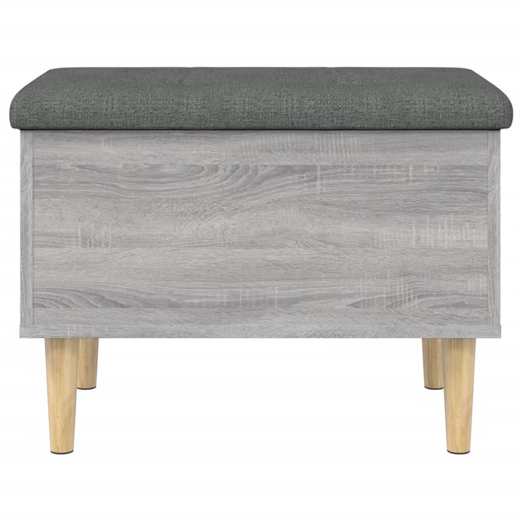 Sitzbank mit Stauraum Grau Sonoma 62x42x46 cm Holzwerkstoff