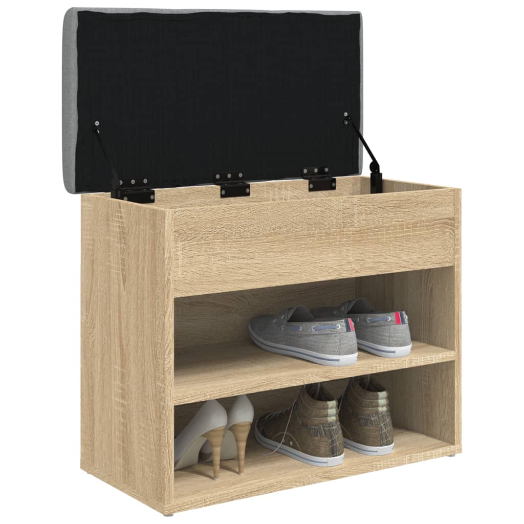 Schuhbank Sonoma-Eiche 62x32x50 cm Holzwerkstoff