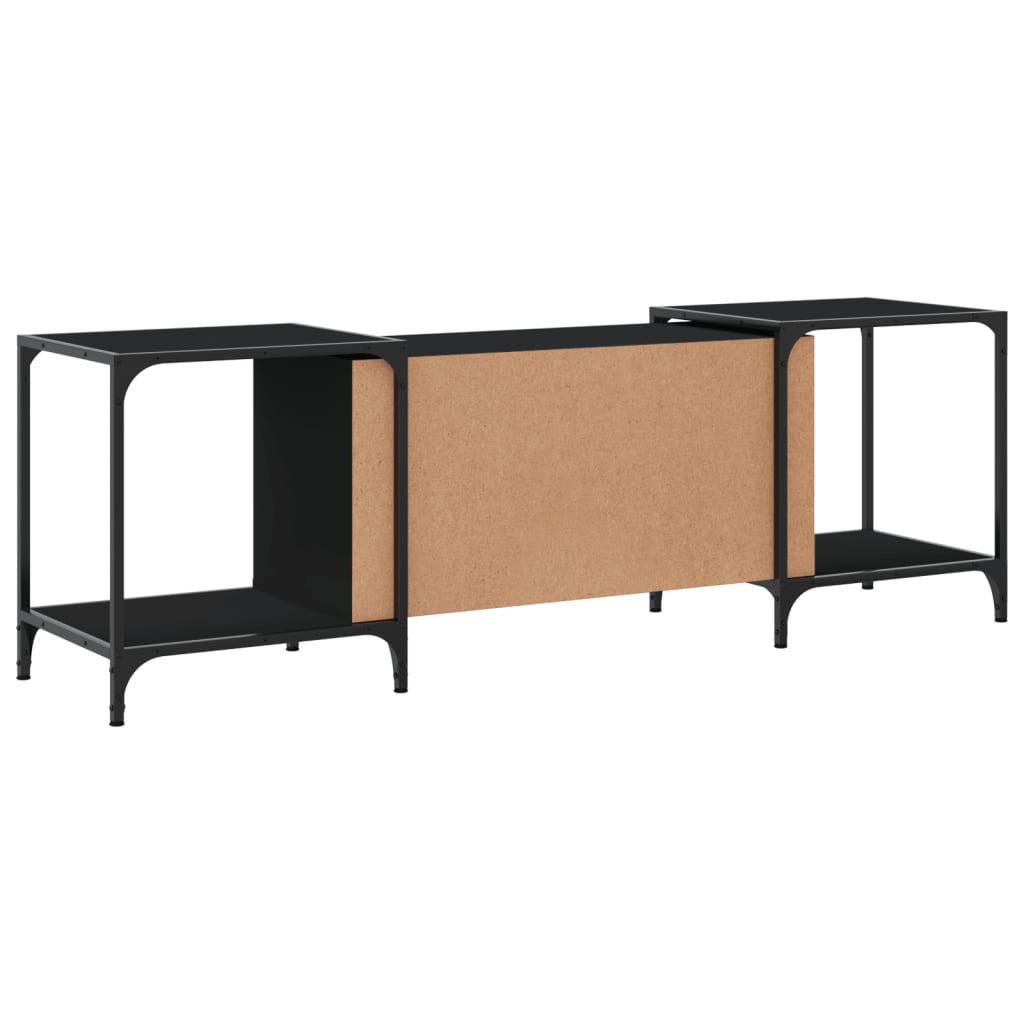 TV-Schrank Schwarz 153x37x50 cm Holzwerkstoff