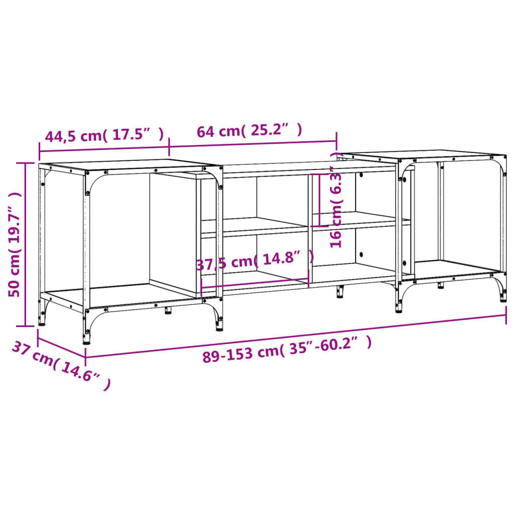 TV-Schrank Sonoma-Eiche 153x37x50 cm Holzwerkstoff