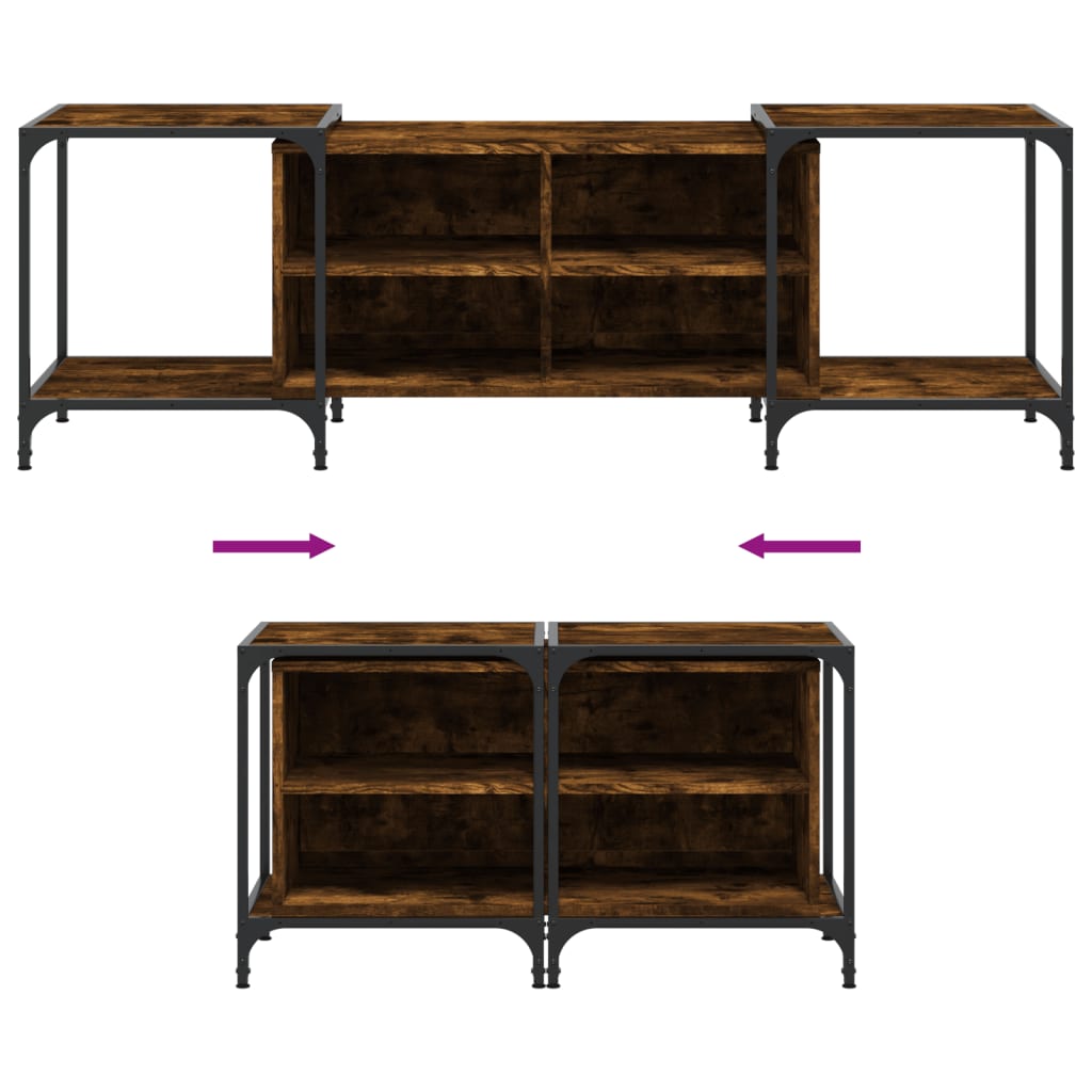 TV-Schrank Räuchereiche 153x37x50 cm Holzwerkstoff