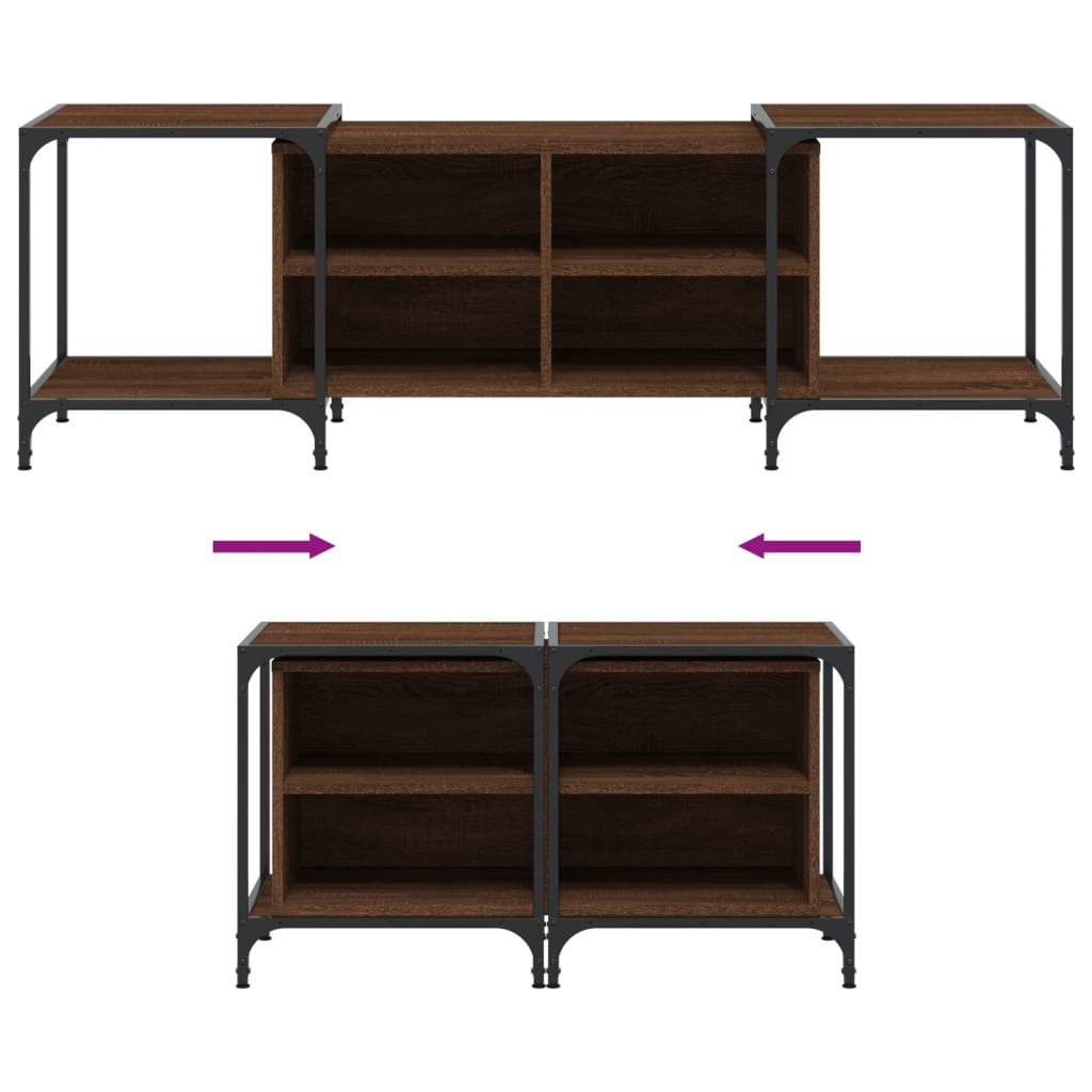 TV-Schrank Braun Eichen-Optik 153x37x50 cm Holzwerkstoff