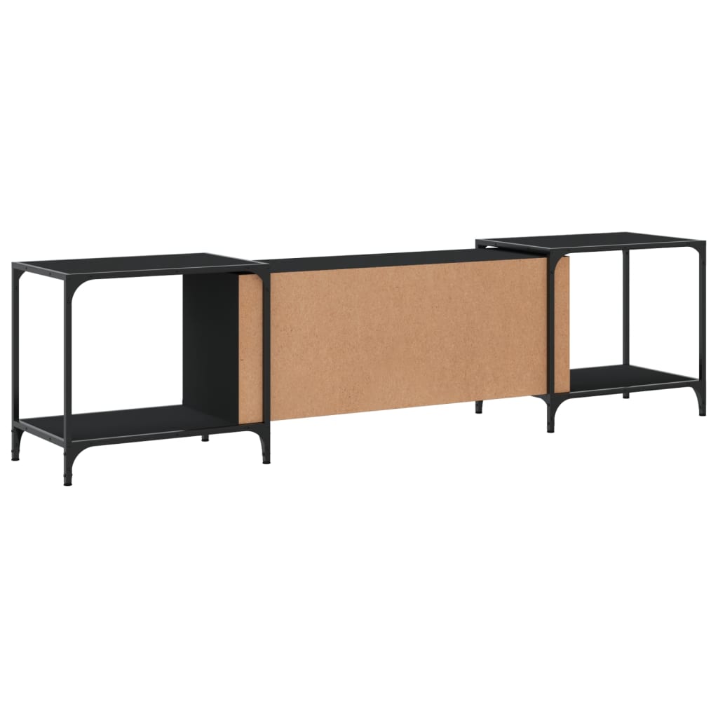 TV-Schrank Schwarz 203x37x50 cm Holzwerkstoff