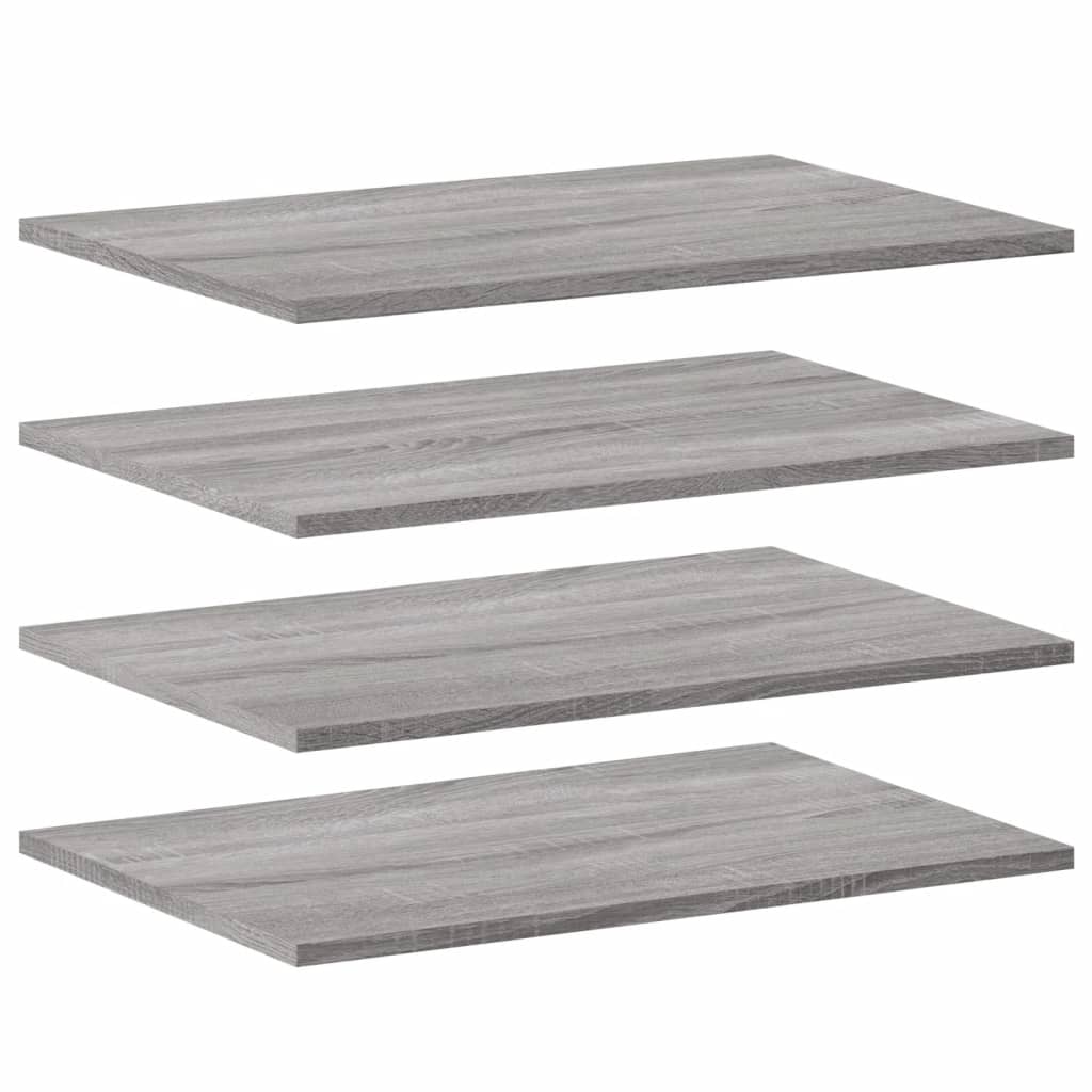 Wandregale 4 Stk. Grau Sonoma 60x40x1,5 cm Holzwerkstoff