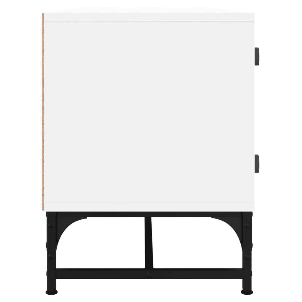 TV-Schrank mit Glastüren Weiß 102x37x50 cm