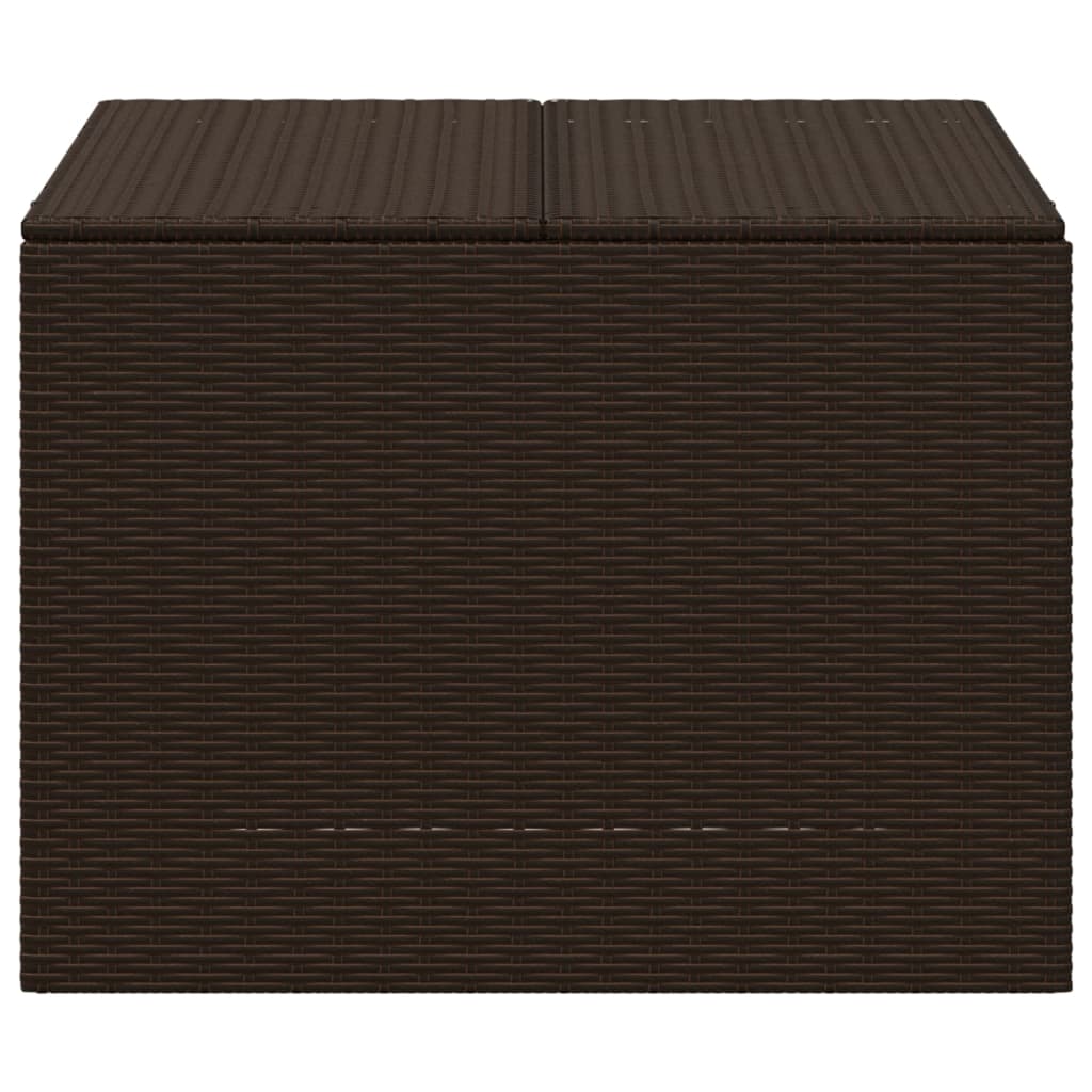 Gartentruhe Braun 291L Poly Rattan