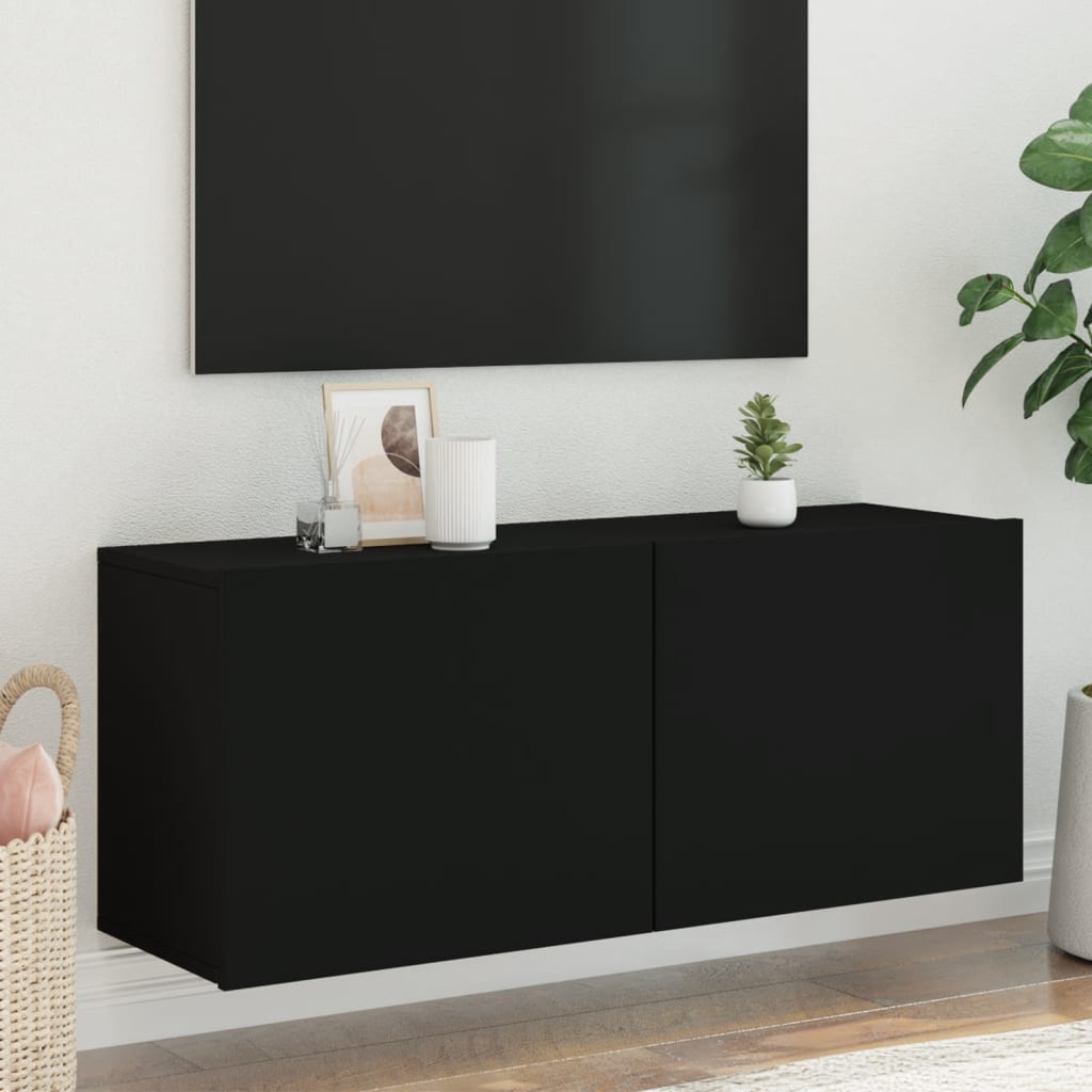 TV-Wandschrank Schwarz 100x30x41 cm