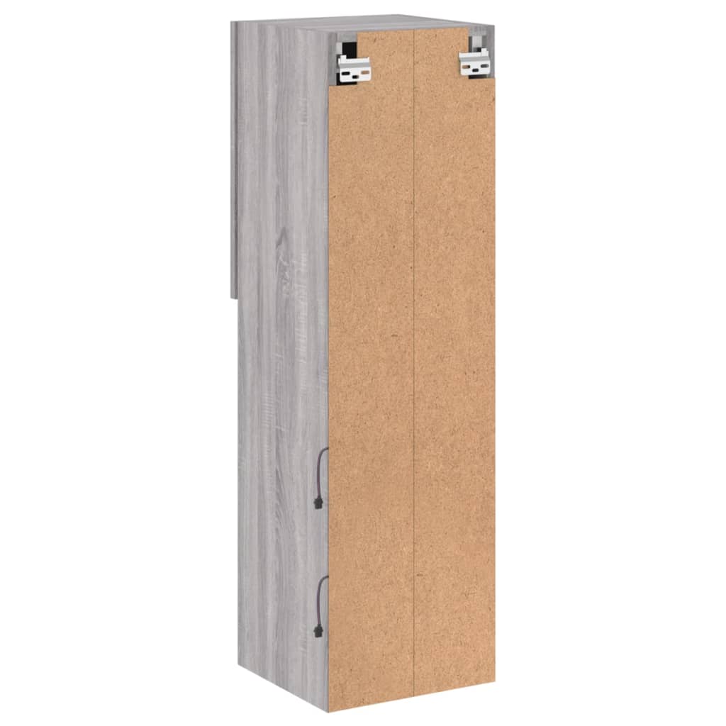 TV-Schrank mit LED-Leuchten Grau Sonoma 30,5x30x102 cm